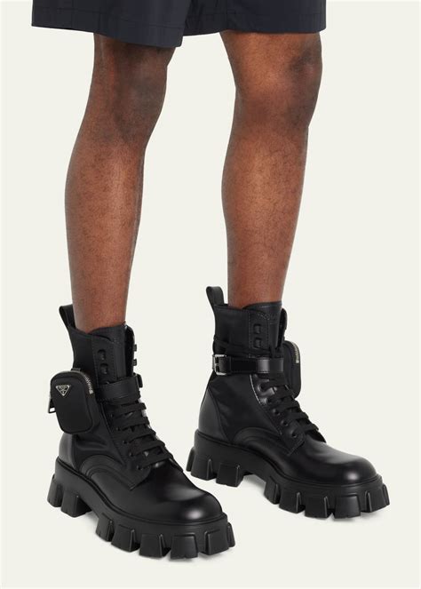 prada mens boots combat|prada pointed toe ankle boots.